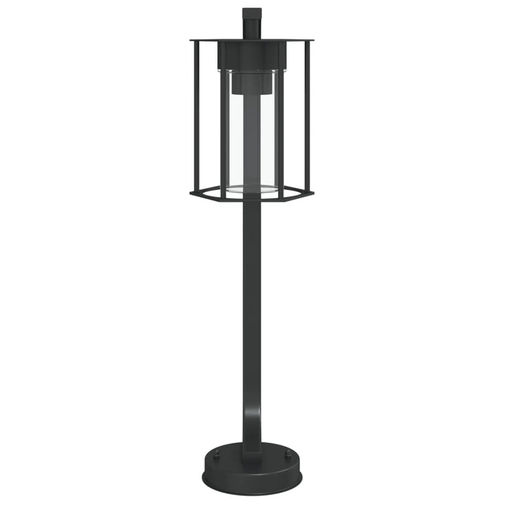 Lampă Exterioară De Podea, Negru, , Oțel Inoxidabil