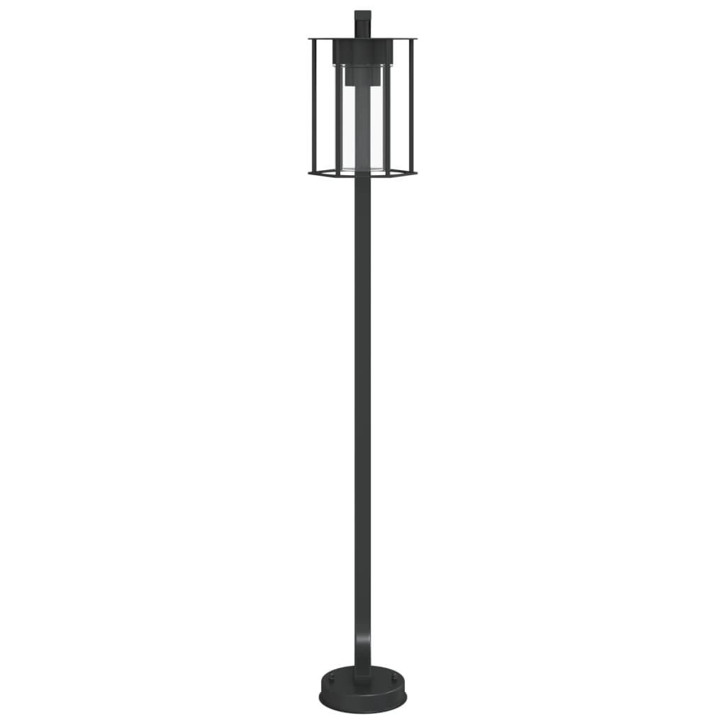 Lampă Exterioară De Podea, Negru, , Oțel Inoxidabil