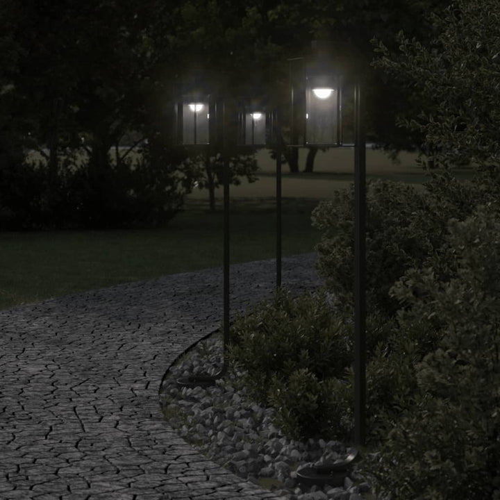 Lampă Exterioară De Podea, Negru, , Oțel Inoxidabil