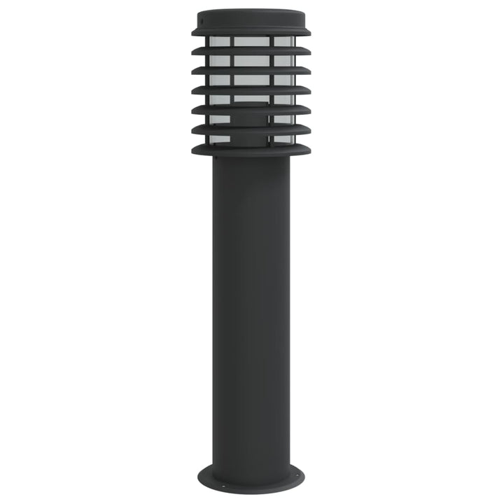 Lămpi De Podea De Exterior 3 Buc. 60 Cm Oțel Inoxidabil Negru