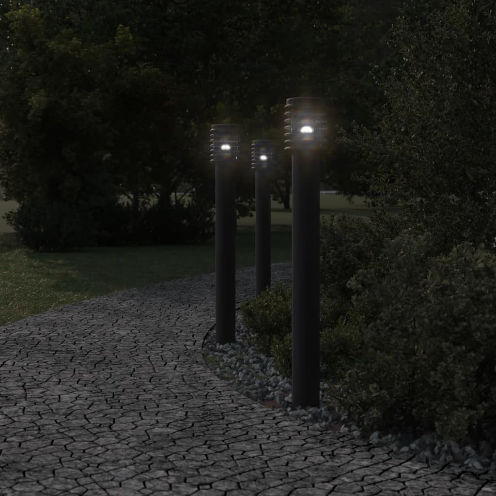 Lampă Exterioară De Podea, , 110 Cm, Oțel Inoxidabil Negru