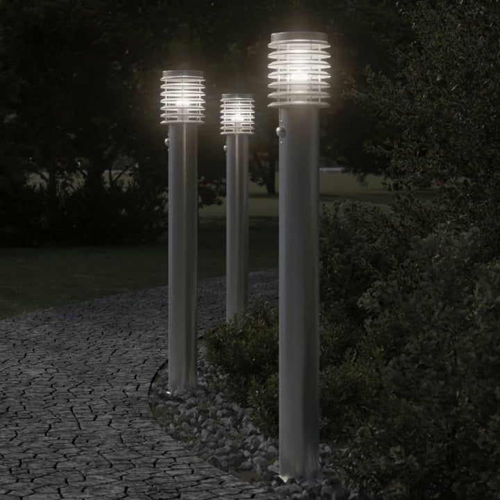 Lampă Exterioară De Podea 110 Cm, Oțel Inox Argintiu