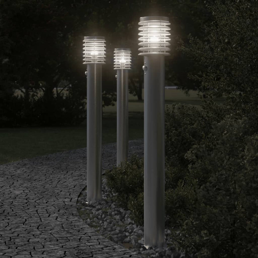 Lampă Exterioară De Podea 110 Cm, Oțel Inox Argintiu