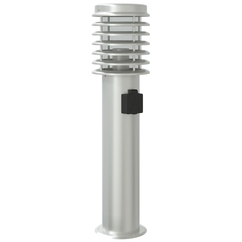 Lămpi De Podea De Exterior 3 Buc 60 Cm Oțel Inoxidabil Argintiu