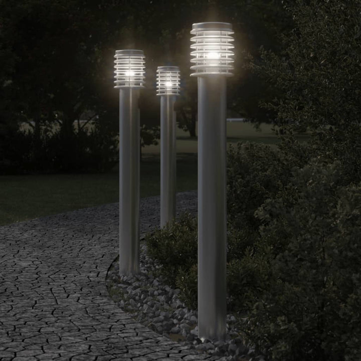 Lampă De Podea De Exterior , , 110Cm, Oțel Inox Argintiu