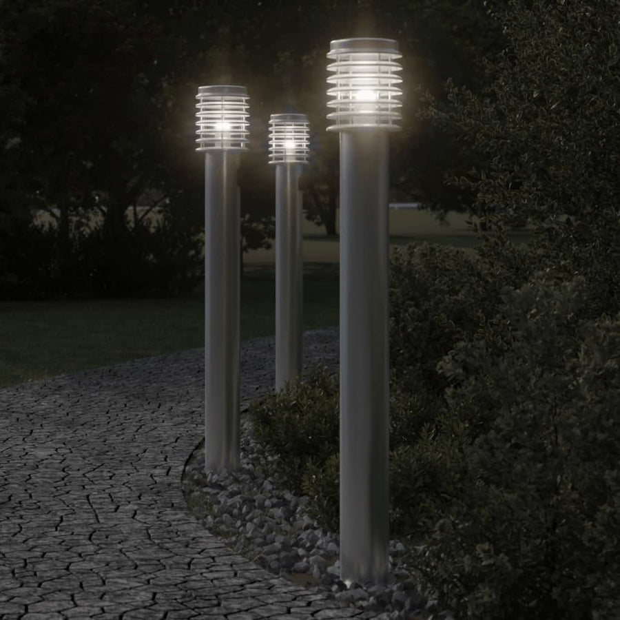 Lampă De Podea De Exterior , , 110Cm, Oțel Inox Argintiu