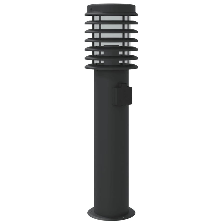 Lămpi De Podea De Exterior 3 Buc 60 Cm Oțel Inoxidabil Negru