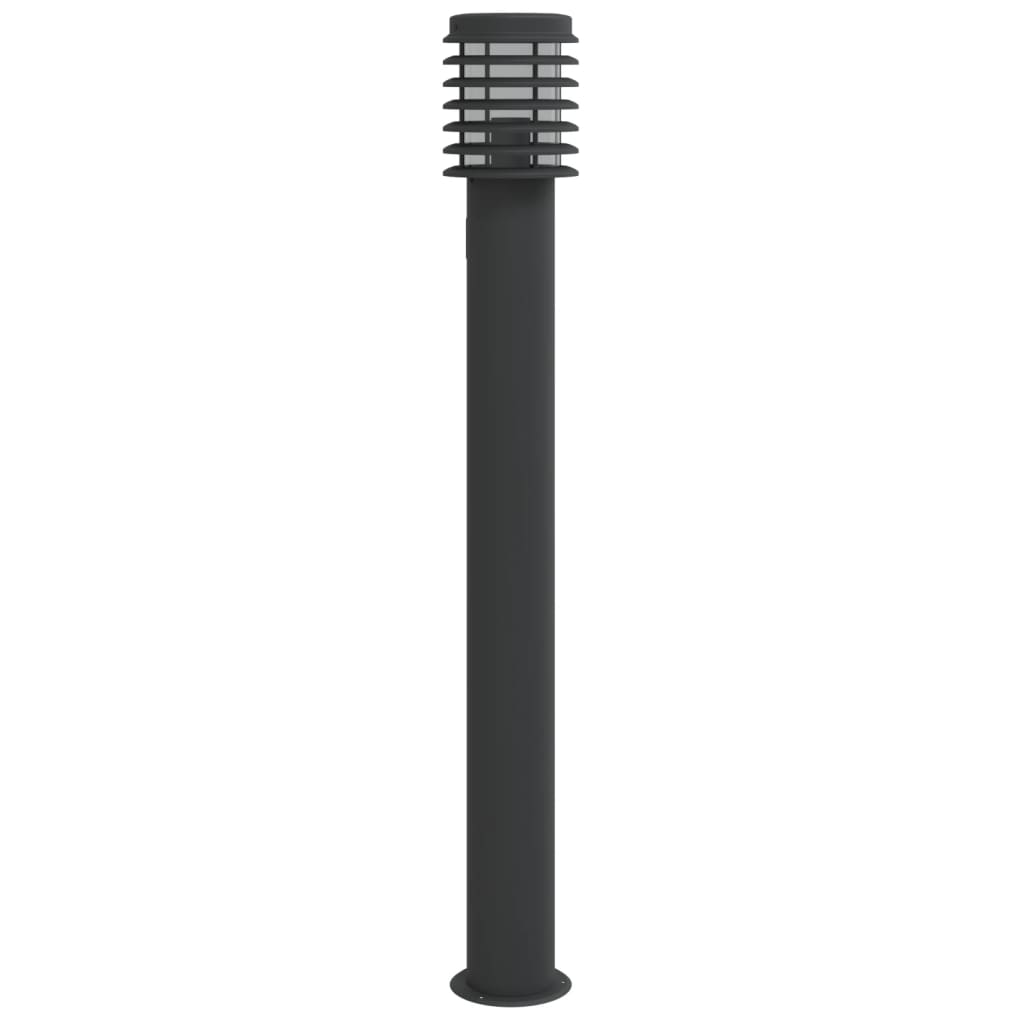 Lămpi De Podea De Exterior 3 Buc 110 Cm Oțel Inoxidabil Negru