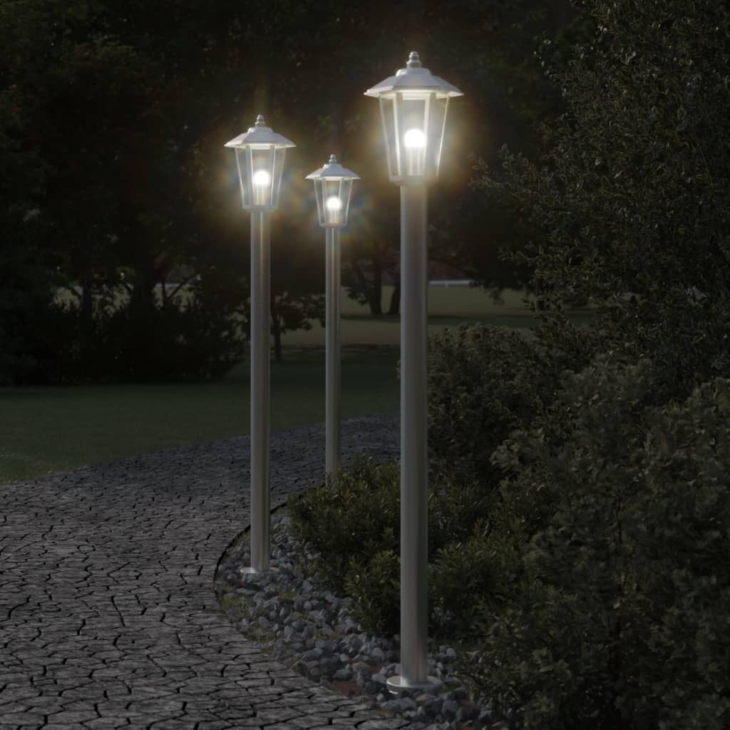 Lampă Exterioară De Podea, , , Oțel Inoxidabil Argintiu