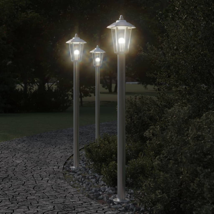 Lampă Exterioară De Podea, , , Oțel Inoxidabil Argintiu