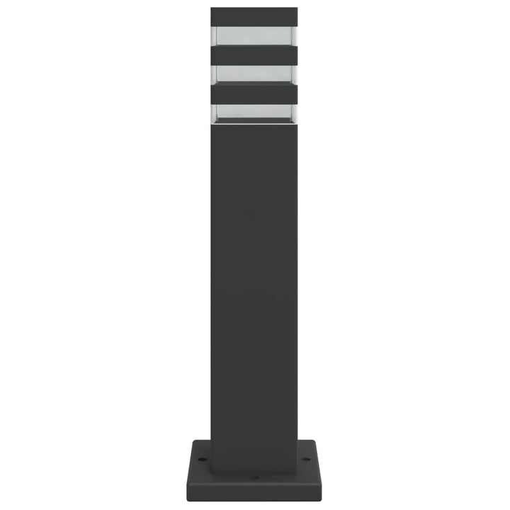 Lămpi De Podea De Exterior, 3 Buc., Negru, , Aluminiu 50 Cm
