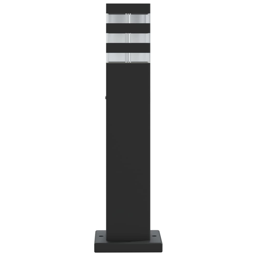 Lămpi De Podea De Exterior, 3 Buc., Negru, , Aluminiu 50 Cm