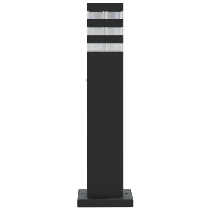 Lămpi De Podea De Exterior, 3 Buc., Negru, , Aluminiu 50 Cm