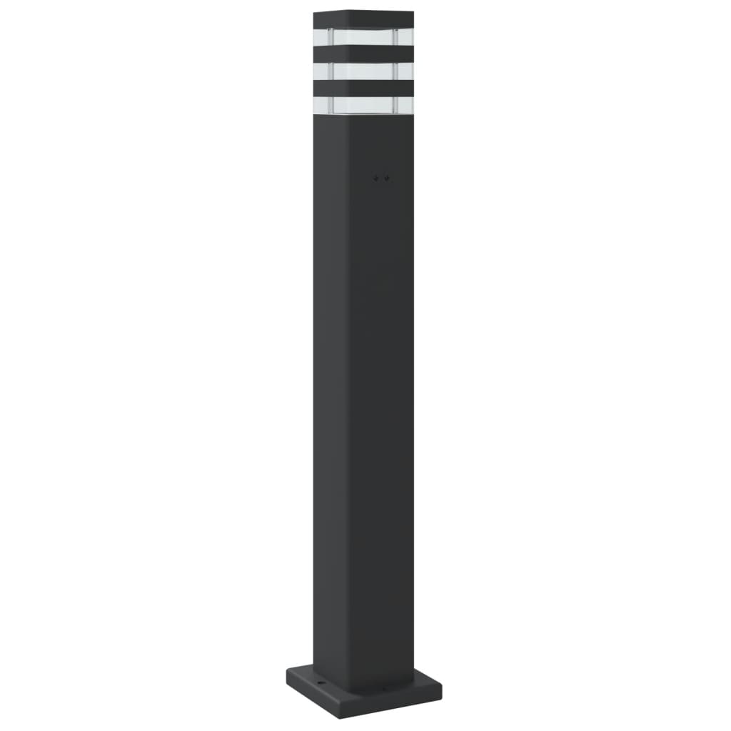 Lămpi Podea Exterior , 3 Buc., Negru, , Aluminiu 80 Cm