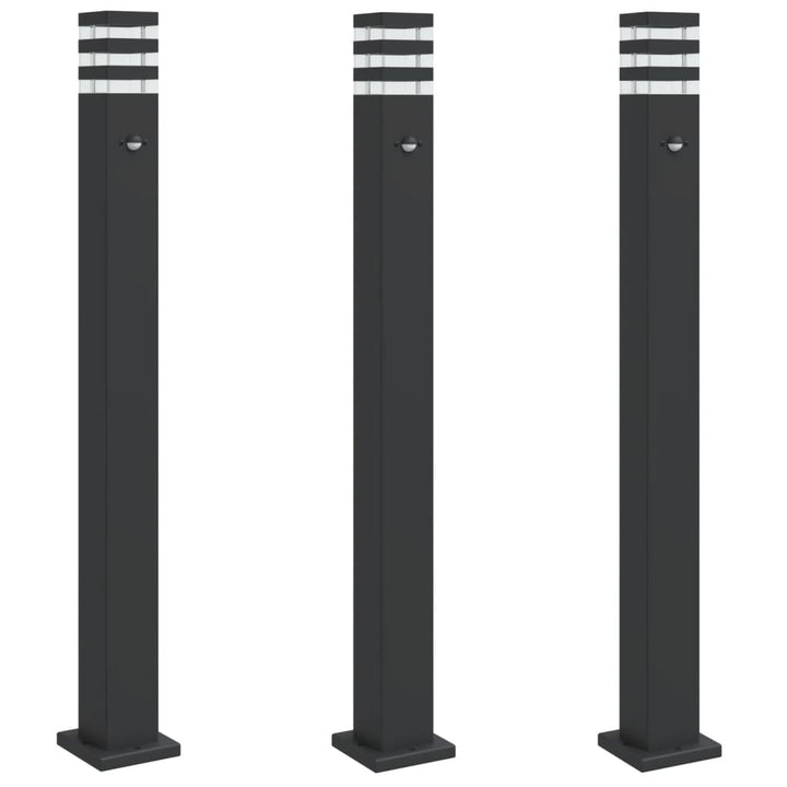 Lampă Exterioară De Podea , Negru, , Aluminiu 110 Cm