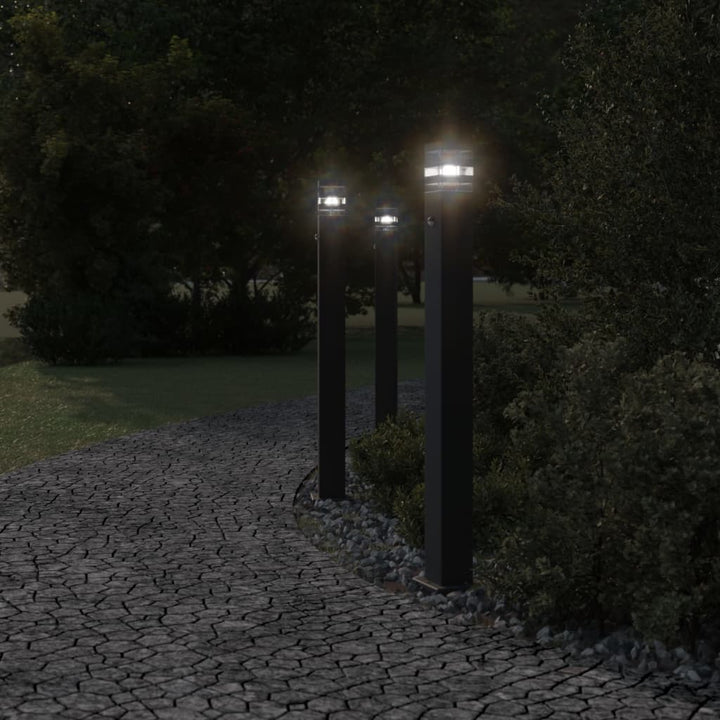 Lampă Exterioară De Podea , Negru, , Aluminiu 110 Cm