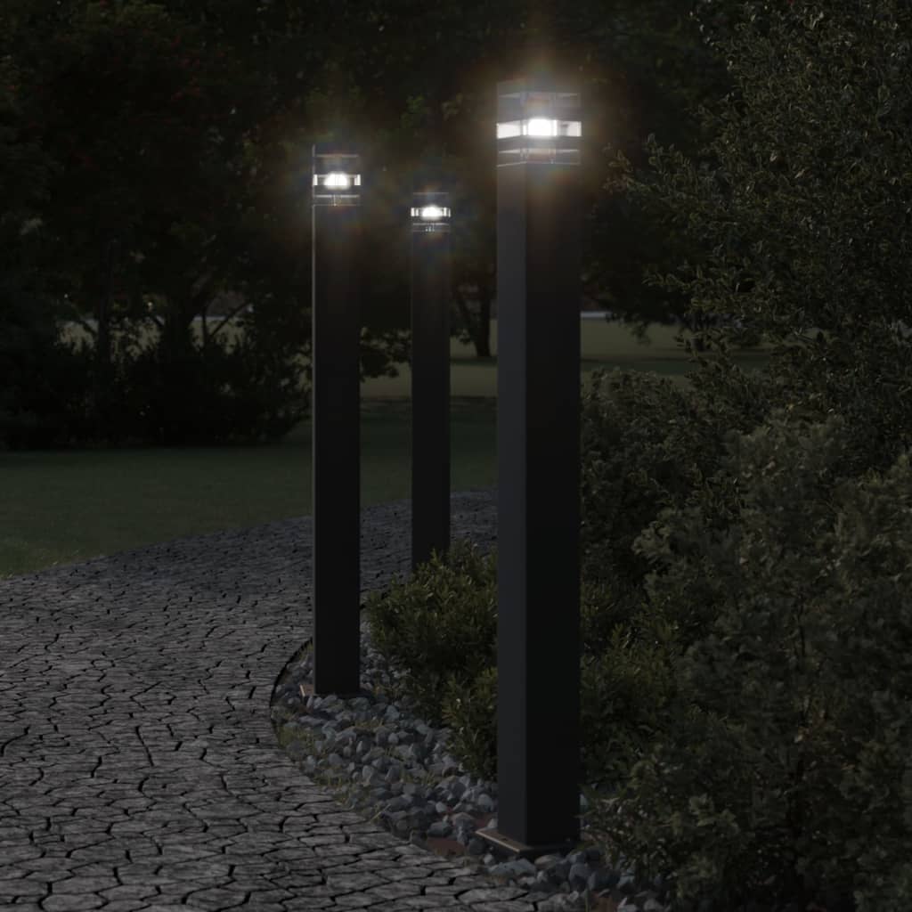 Lampă Exterioară De Podea , Negru, , Aluminiu 110 Cm