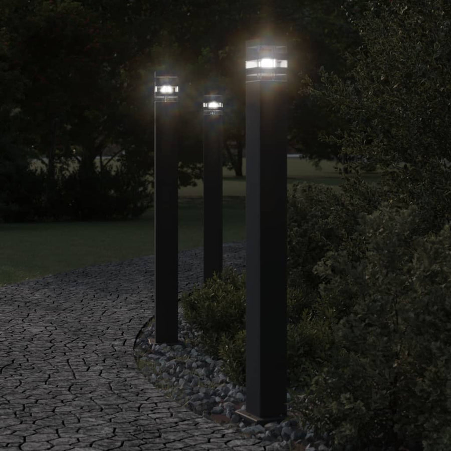 Lampă Exterioară De Podea , Negru, , Aluminiu 110 Cm