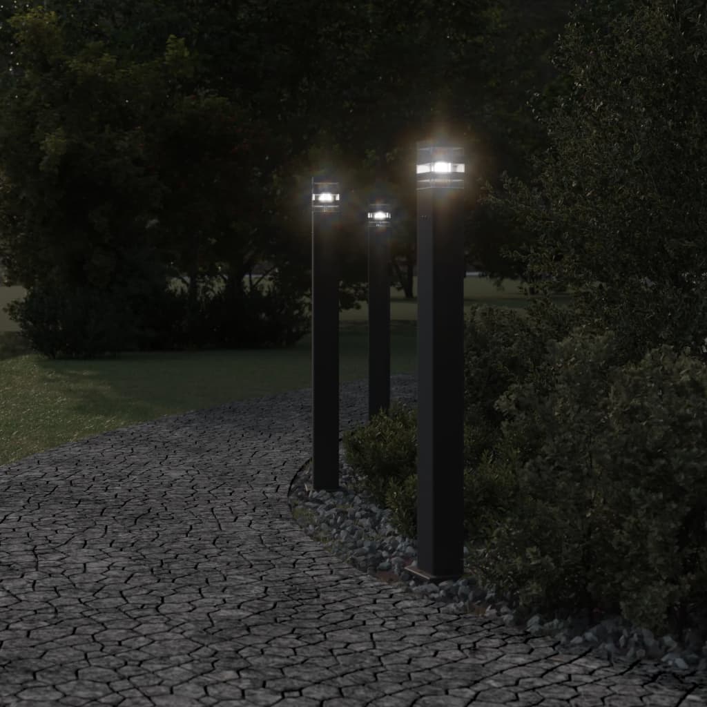 Lampă Exterioară De Podea , Negru, , Aluminiu 110 Cm