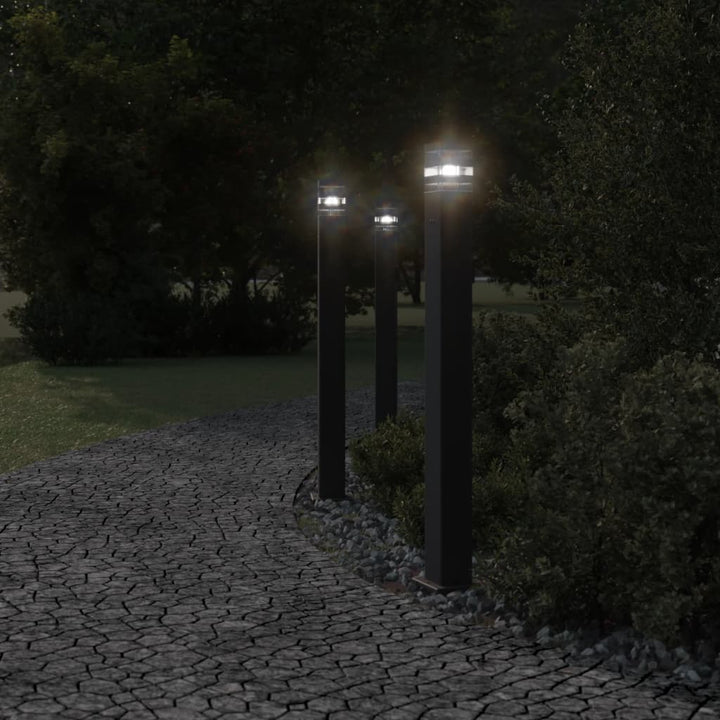 Lampă Exterioară De Podea , Negru, , Aluminiu 110 Cm