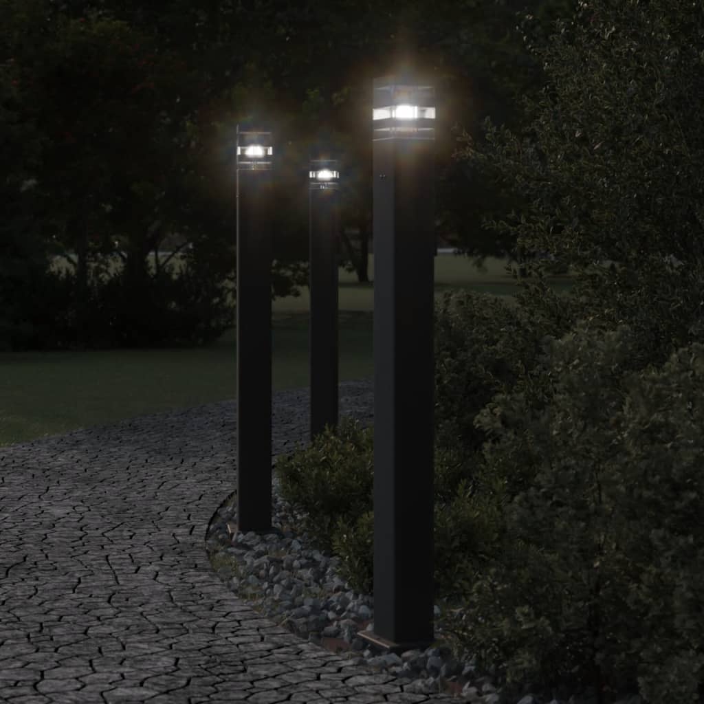 Lampă Exterioară De Podea , Negru, , Aluminiu 110 Cm