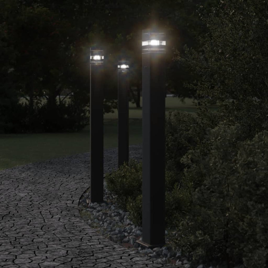Lampă Exterioară De Podea , Negru, , Aluminiu 110 Cm