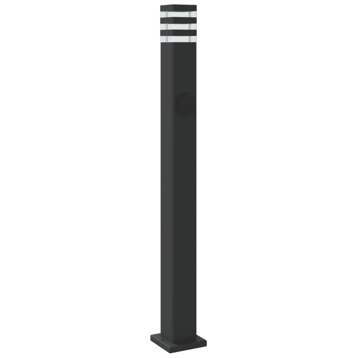 Lămpi Exterioare De Podea 3 Buc. Negru Aluminiu 110 Cm