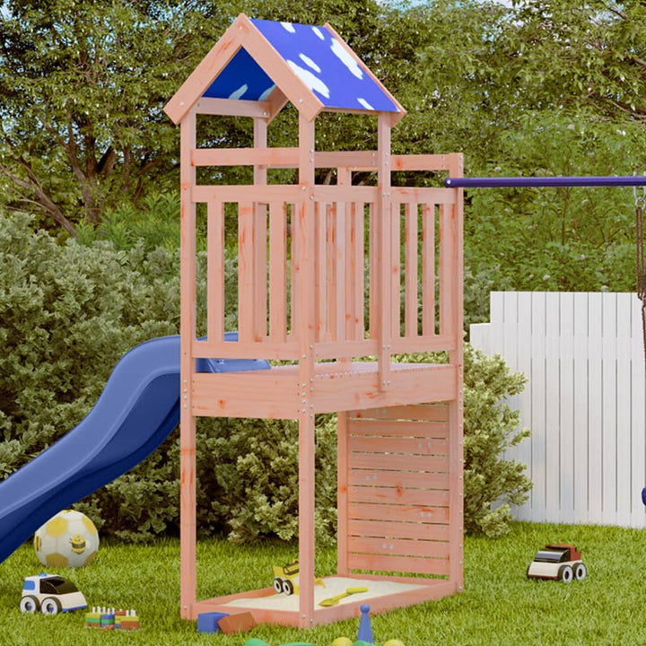 Turn Joacă Cu Perete Cățărare 110,5X52,5X215 Cm Lemn Pin Tratat