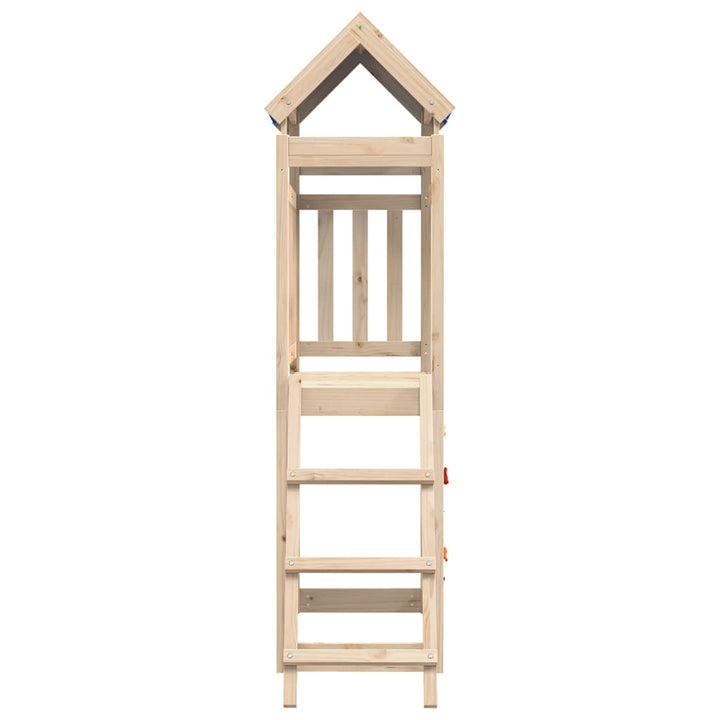 Turn Joacă Cu Perete Cățărare, 110,5X52,5X215 Cm Lemn Masiv Pin