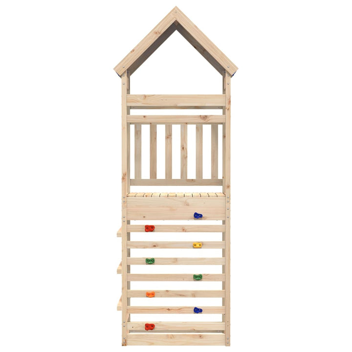 Turn Joacă Cu Perete Cățărare, 85X52,5X265 Cm Lemn Masiv Pin