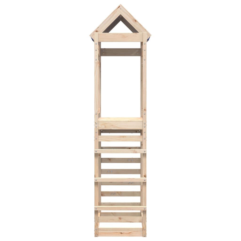 Turn Joacă Cu Perete Cățărare, 85X52,5X239 Cm Lemn Masiv Pin