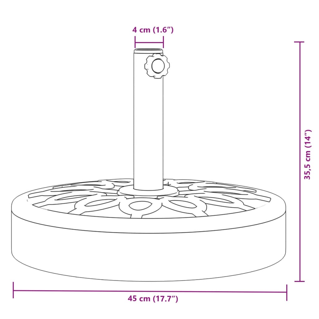 Suport Umbrelă Pentru Stâlpi Ø38 / 48 Mm, , Rotund