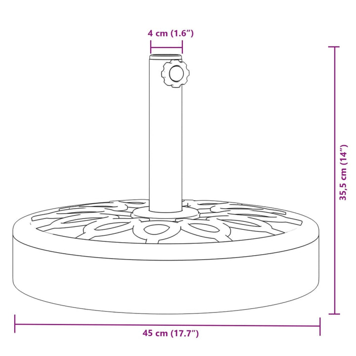 Suport Umbrelă Pentru Stâlpi Ø38 / 48 Mm, , Rotund