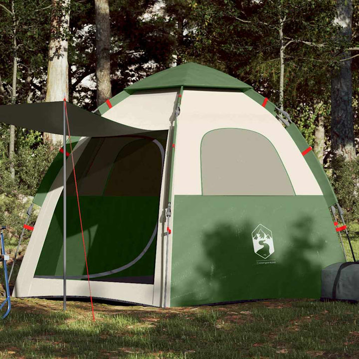 Cort Camping Cabană 4 Persoane Gri/Portocaliu Setare Rapidă