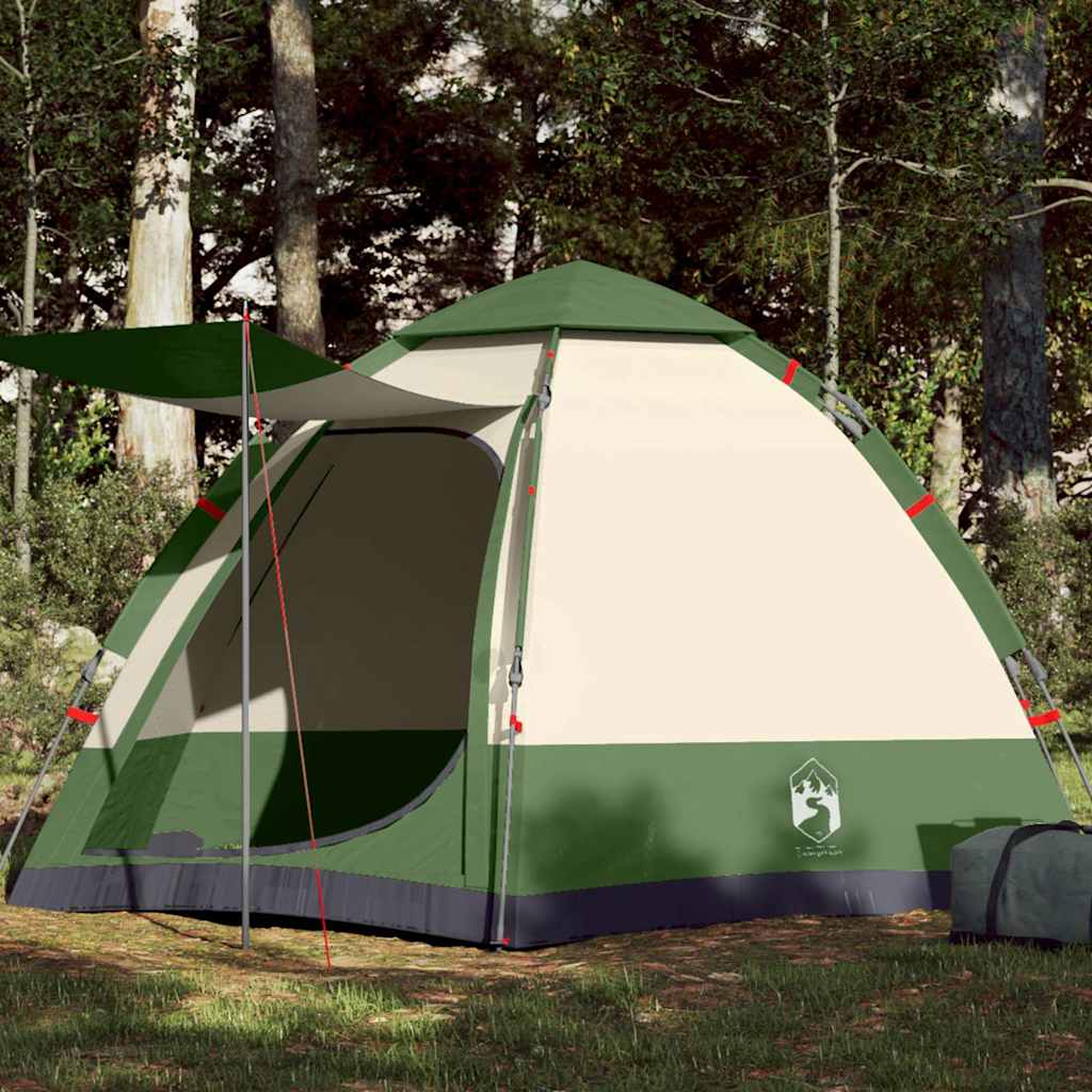 Cort Camping Cabană 4 Persoane Gri/Portocaliu Setare Rapidă