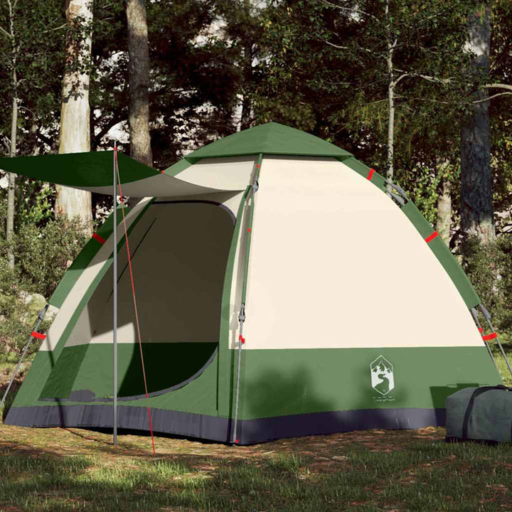 Cort Camping Cabană 4 Persoane Gri/Portocaliu Setare Rapidă