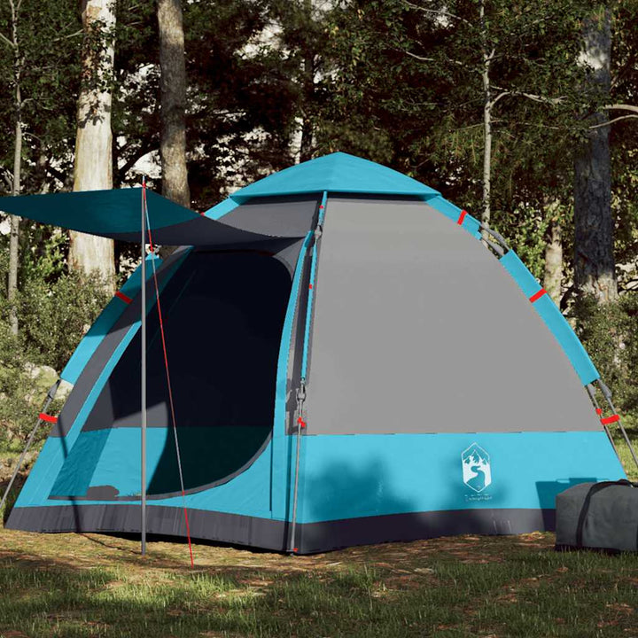 Cort Camping Cabană 4 Persoane Gri/Portocaliu Setare Rapidă