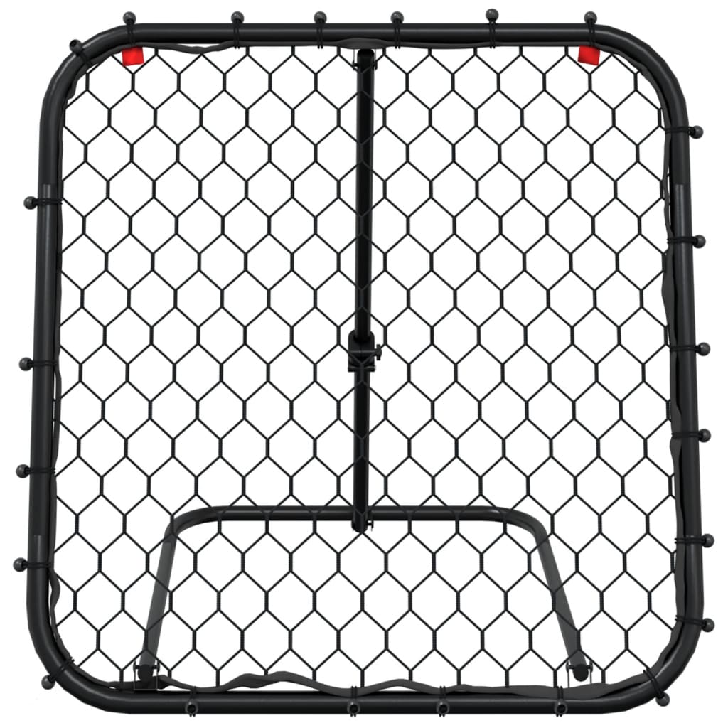Plasă De Ricoșeu Fotbal, Reglabilă, Negru, 84X73X60-80 Cm, Oțel
