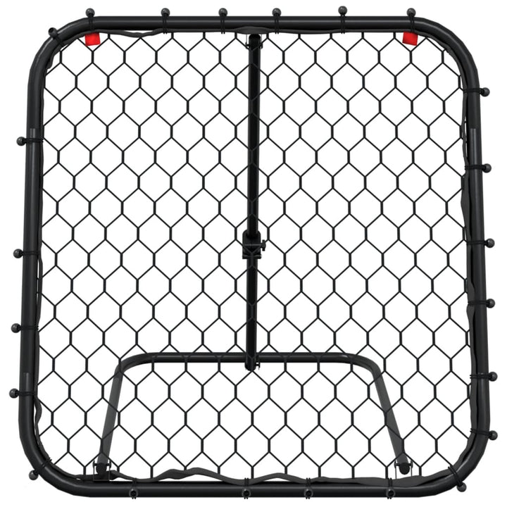 Plasă De Ricoșeu Fotbal, Reglabilă, Negru, 84X73X60-80 Cm, Oțel