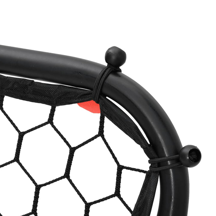 Plasă De Ricoșeu Fotbal, Reglabilă, Negru, 84X73X60-80 Cm, Oțel