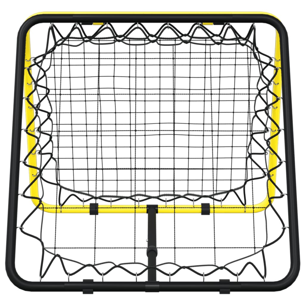 Plasă De Ricoșeu Fotbal Dublă, Reglabilă, Galben/Negru, Oțel