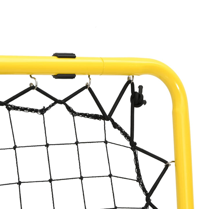 Plasă De Ricoșeu Fotbal Dublă, Reglabilă, Galben/Negru, Oțel