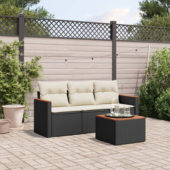 Set Mobilier De Grădină Cu Perne, 3 Piese, , Poliratan