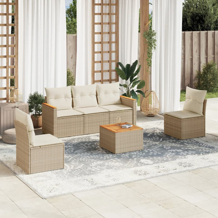 Set Mobilier De Grădină Cu Perne, 5 Piese, , Poliratan