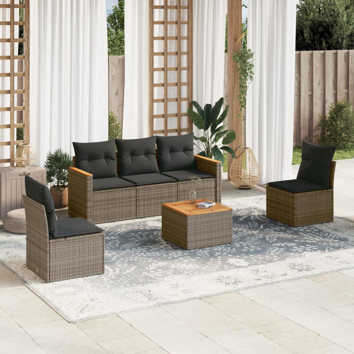 Set Mobilier De Grădină Cu Perne, 5 Piese, , Poliratan