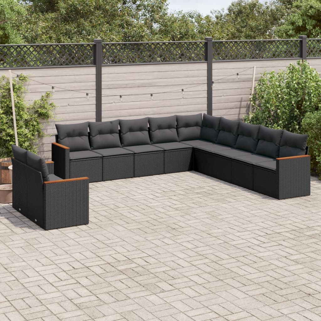 Set Canapele De Grădină, 12 Piese, Cu Perne, , Poliratan