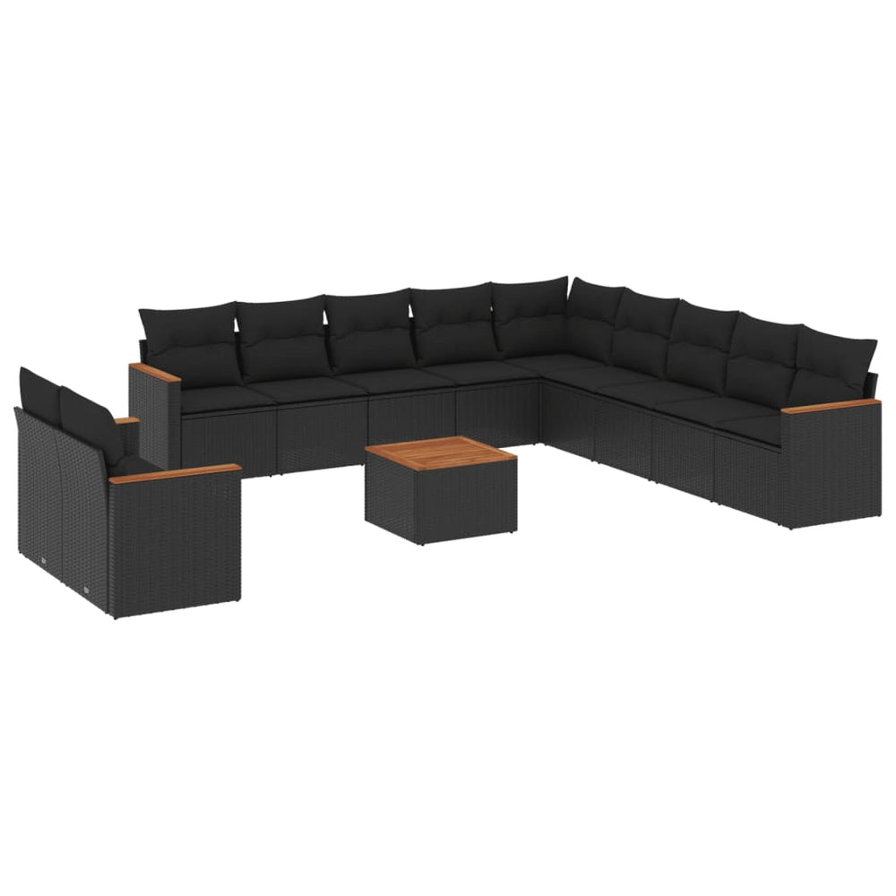 Set Canapele De Grădină, 12 Piese, Cu Perne, , Poliratan