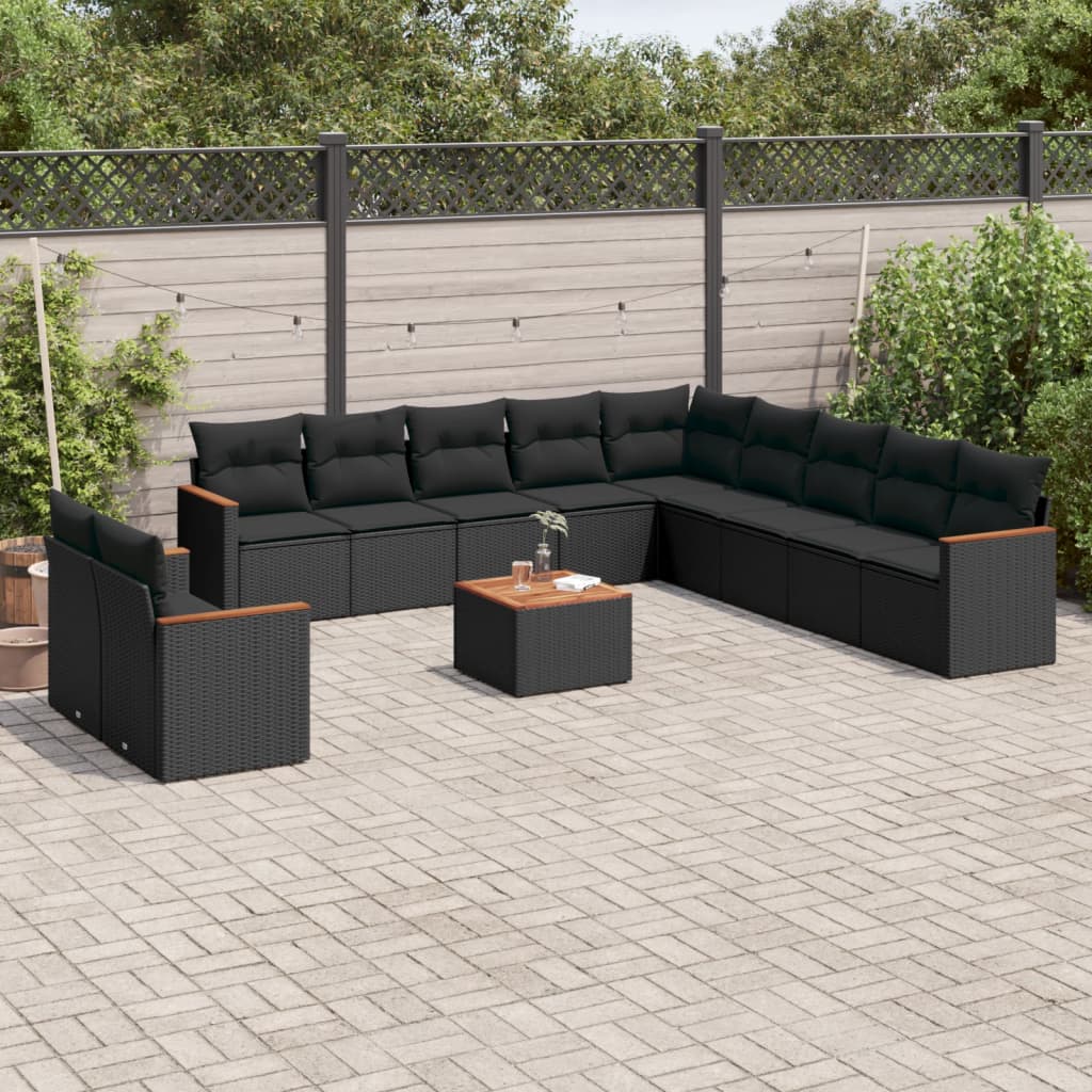 Set Canapele De Grădină, 12 Piese, Cu Perne, , Poliratan
