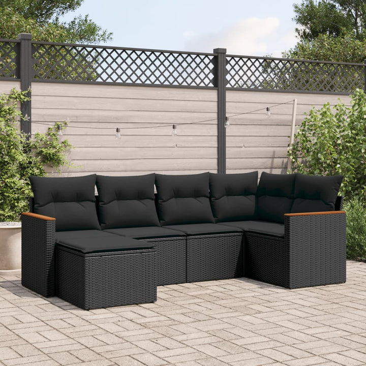 Set Canapele De Grădină Cu Perne, 7 Piese, , Poliratan