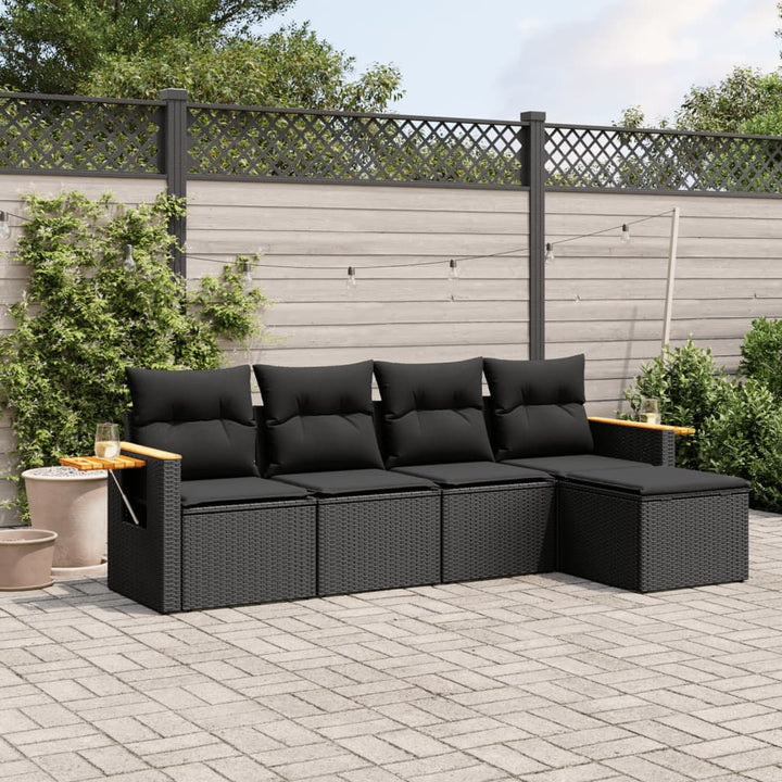 Set Mobilier De Grădină Cu Perne, 6 Piese, , Poliratan